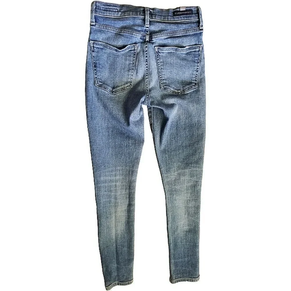 C Of H Jeans 24 Blue Denim Citizens of Humanity Rocket Crop High Rise Skinny